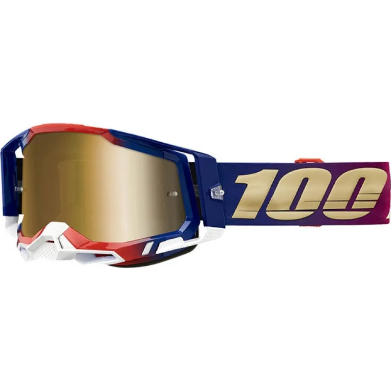 Ochelari motocross 100% RACECRAFT2 UNITED - TRUE GOLD Ofertă de sezon